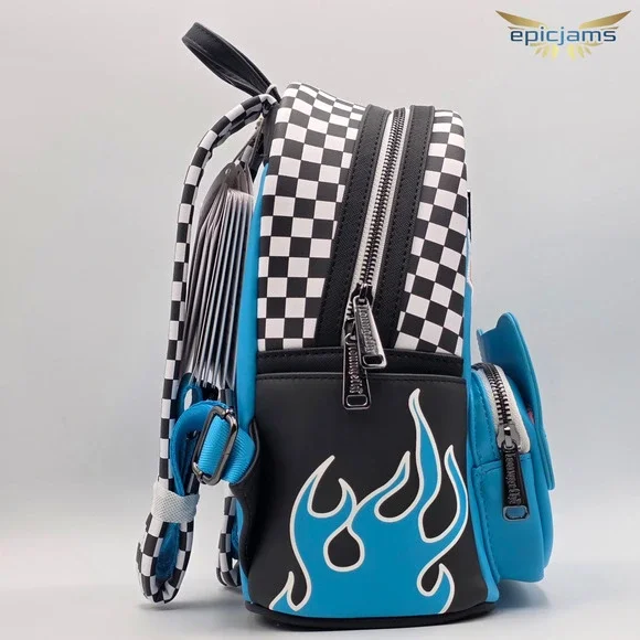 Loungefly Disney Pixar Cars Lightning McQueen Dinoco Light-Up Mini Backpack - Picture 4 of 9